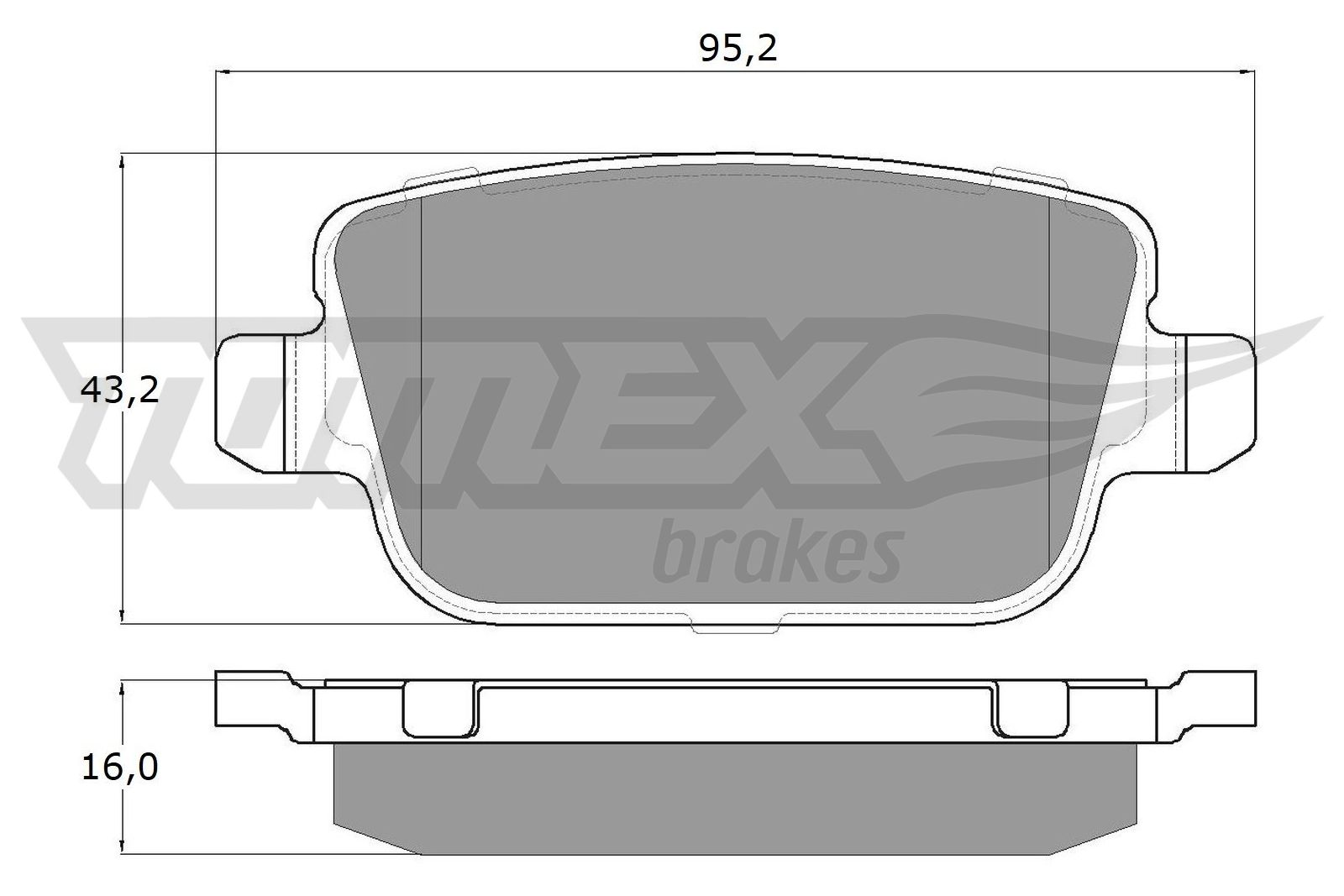 Sada brzdových platničiek kotúčovej brzdy TOMEX Brakes